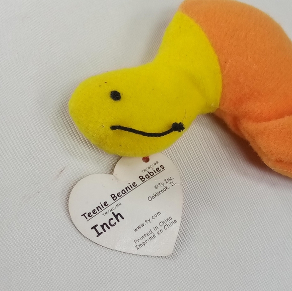 TY Teenie Beanie Babies 1995 Inch The Worm - Picture 11 of 11